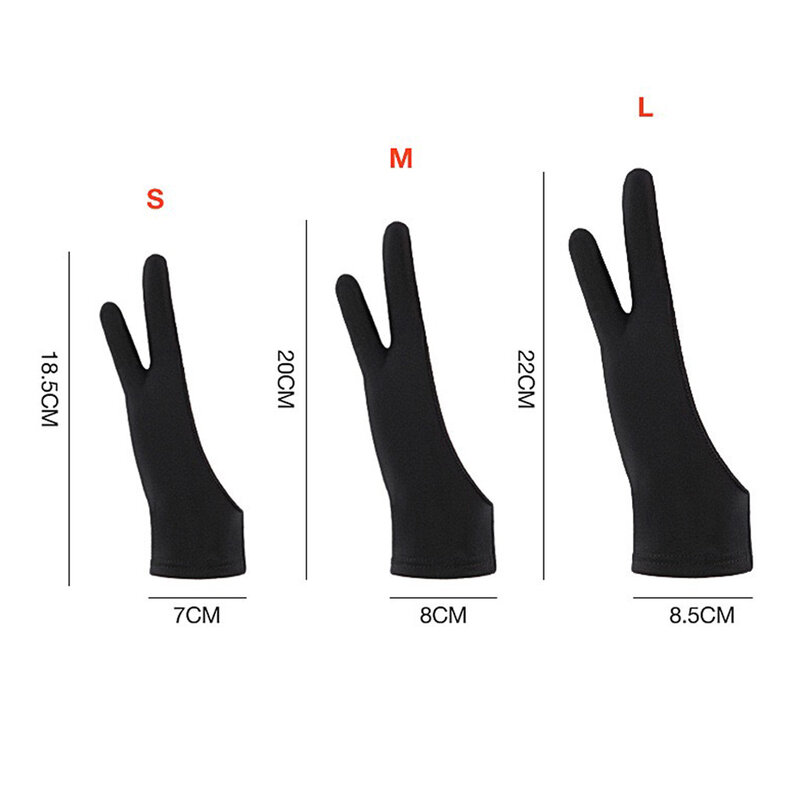 Anti-Touch Twee-Vinger Handschildering Handschoenen Voor Tablet Digitaal Bord Scherm Touch Tekening Anti-Fouling Olieverf Kunst Benodigdheden