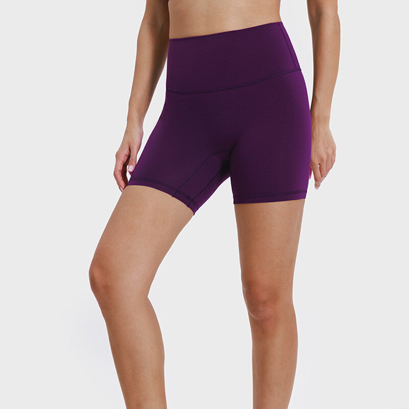 Shorts esportivos respiráveis para mulheres, leggings de cintura alta, fitness, corrida, ciclismo, treino, academia, verão