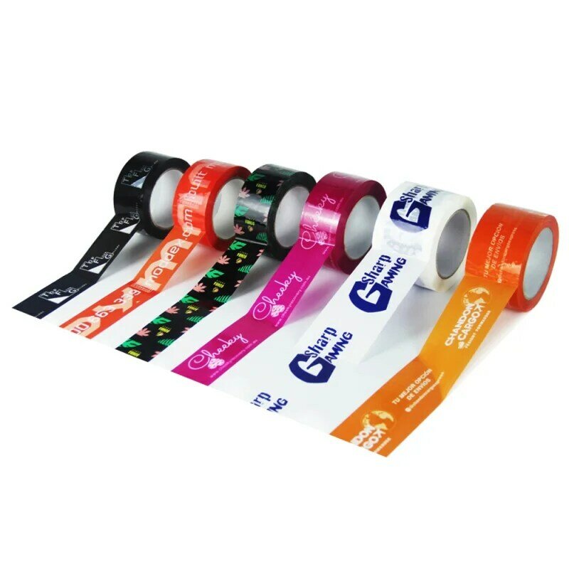 Индивидуальный продукт, Пользовательский логотип, персонализированная печатная Цветная Пластиковая фотолента для доставки упаковки, Klebeband Mit