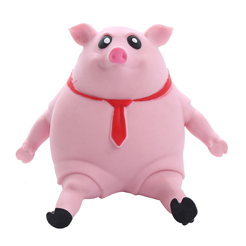 Funny Pig Decompression Squeeze Toy para crianças, TPR Piggy Doll, Stress Relief Toys, Presentes interessantes para crianças pequenas