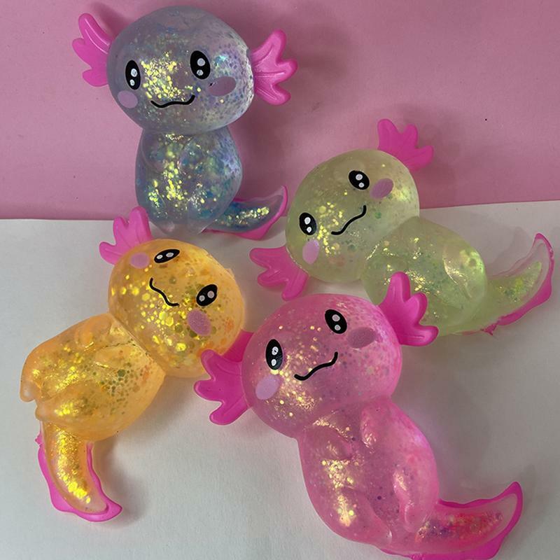 Axolotl 피젯 Axolotl 스퀴즈 피젯 장난감, 재미 있고 귀여운 장난감, 스트레스 해소를 위한 유연한 장난감, 어린이 및 성인용 감각 장난감 선물