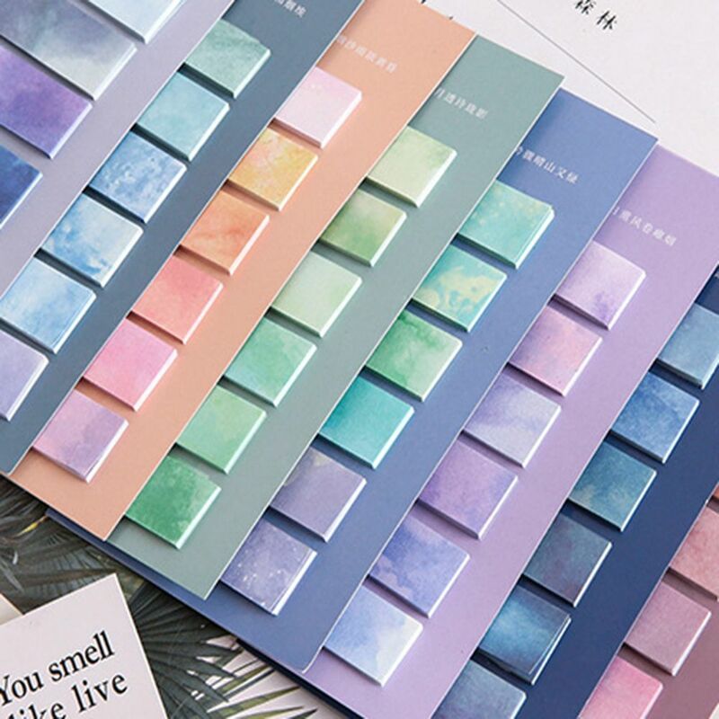 120 Sheets Morandi Color ​Kawaii School Supplies ​Cute ​Paper Sticker Posted It Sticky ​Notes Index Memo Pad Bookmark