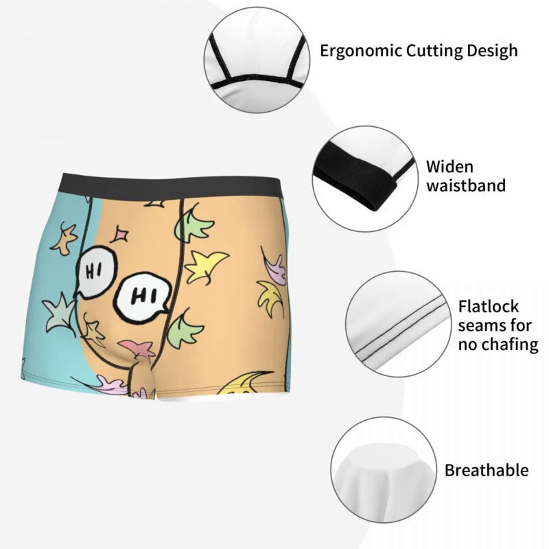 Shorts de Boxer Heartstopper personalizados para homens, Hi Hi TV Series Underwear, cuecas respiráveis, calcinha macia, cuecas
