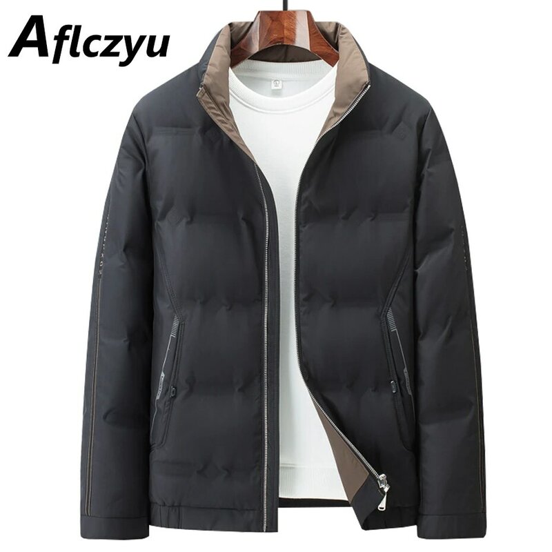 90% White Down Jacket Men Winter Puffer Jackets Coats Fashion Casual Padded Jacket Male Light Outerwear Outdoor Solid Color