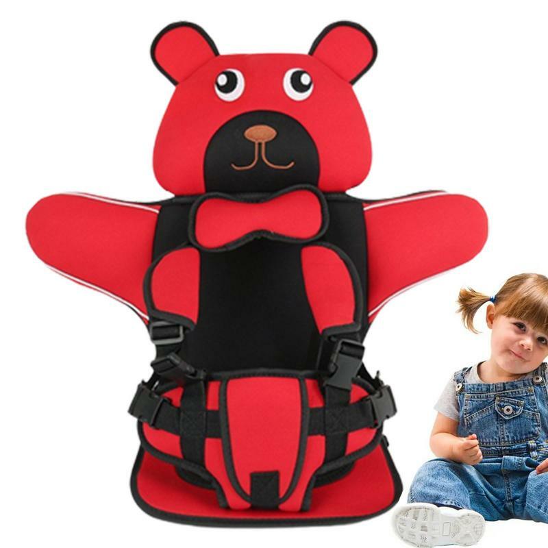 어린이 안전 시트 매트, 통기성 의자 매트, 아기 카시트 쿠션, 조절 가능한 유모차 시트 패드, 휴대용 곰 시트 패드