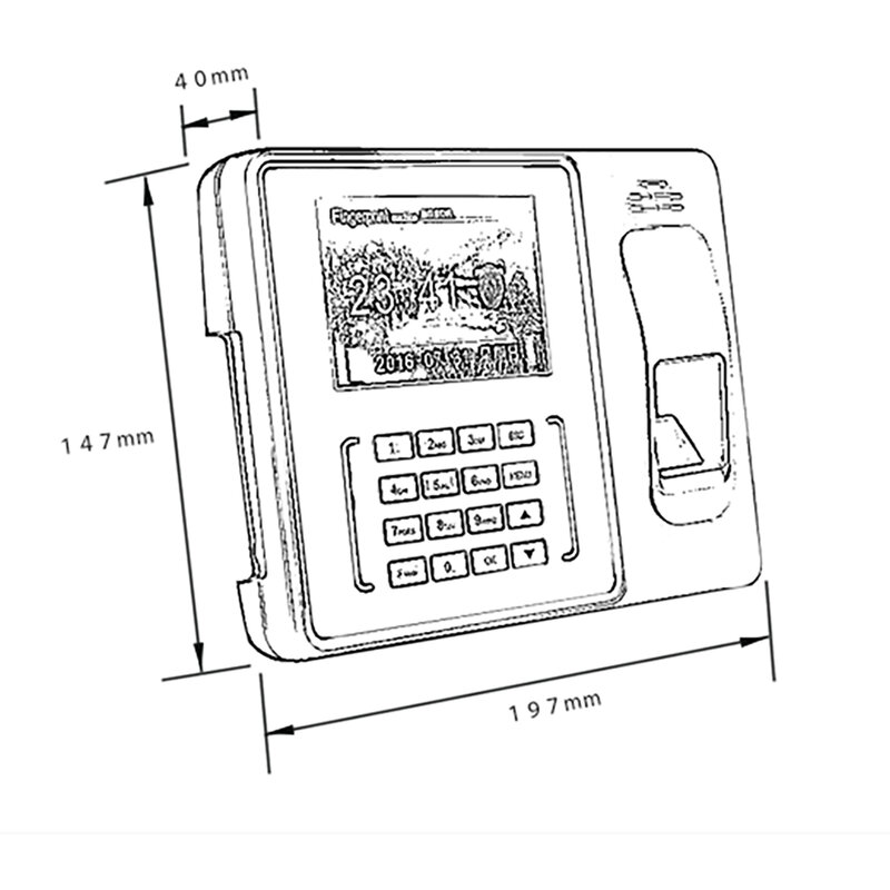 Wifi tcp/ip back-up bateria de impressão digital comparecimento do tempo da máquina cartão assistência empregado controle relógio