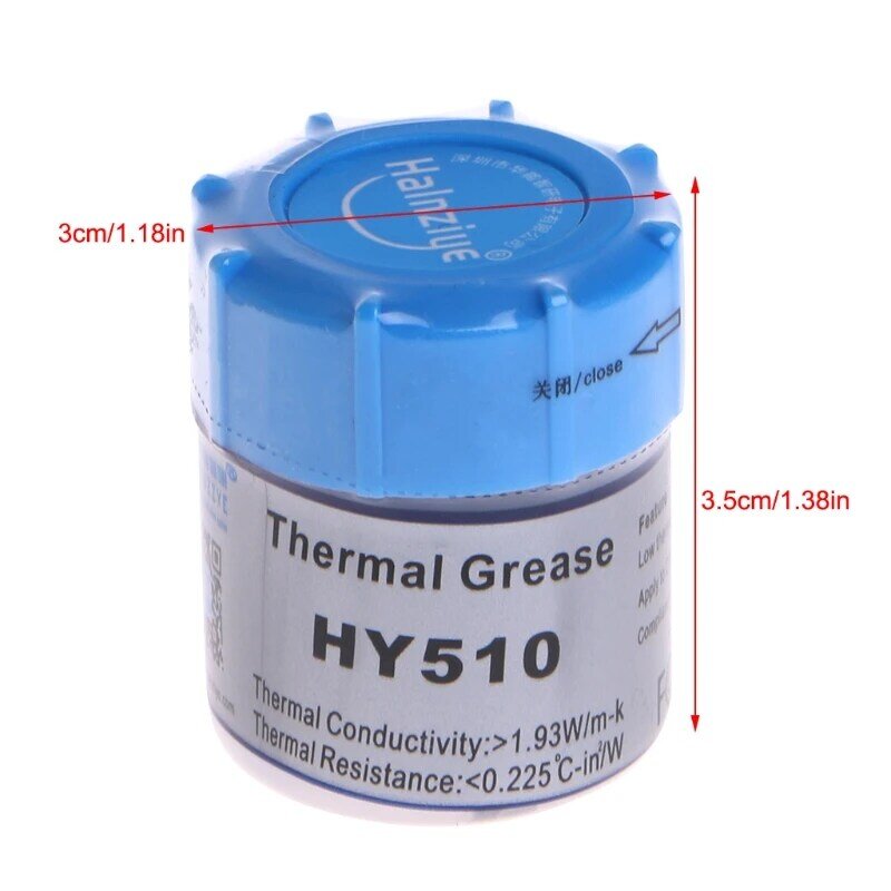 F3MA 10G HY510 Wärmeleitpaste Silikon CPU Kühlkörper Kühlpaste Grau 1,93 für m-k