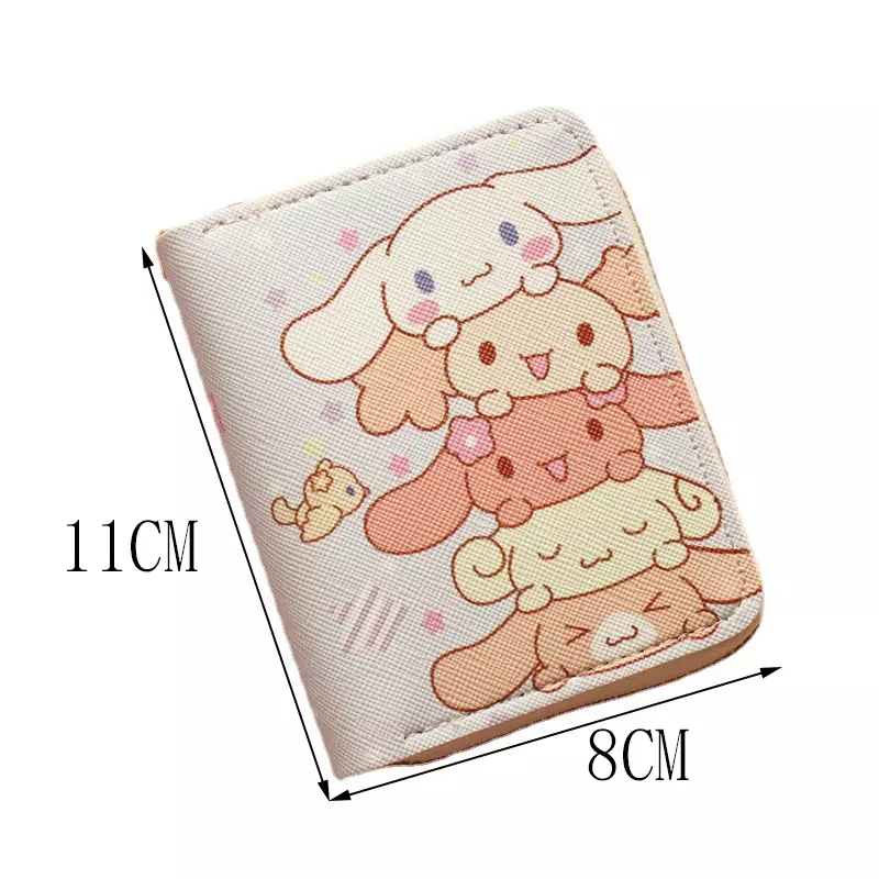 Hello Kitty Kawaii Coin Purses Sanrio My Melody Kuromi Cinnnamoroll Pudding Cute Wallet  Keychain Bags Card Holder Clutch Pouch