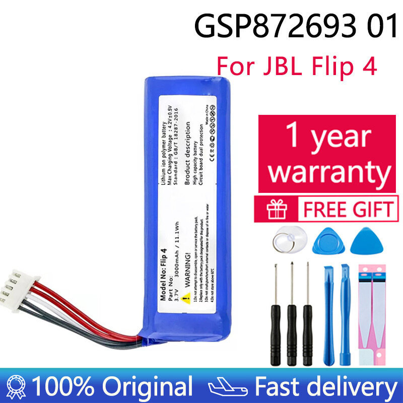 Baterai pengganti Asli 01 01 3000mAh untuk JBL Flip 4 baterai edisi khusus Flip 4