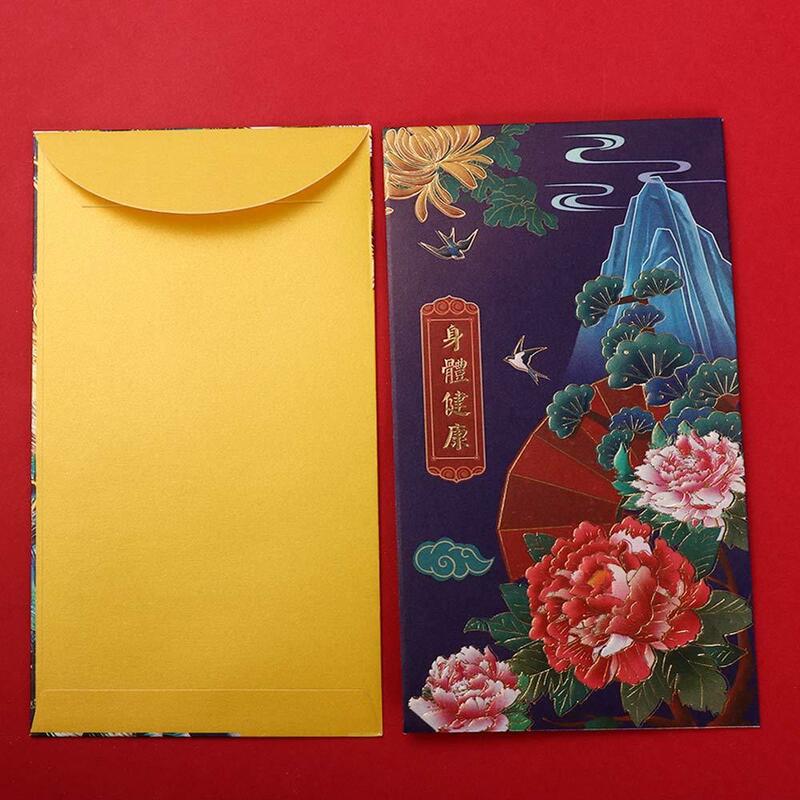 Kreatywny klasyczny szczęśliwe pieniądze żuraw Hot-Stamping błogosławieństwo czerwona koperta chiński nowy rok czerwona kieszeń błogosławi kieszeń