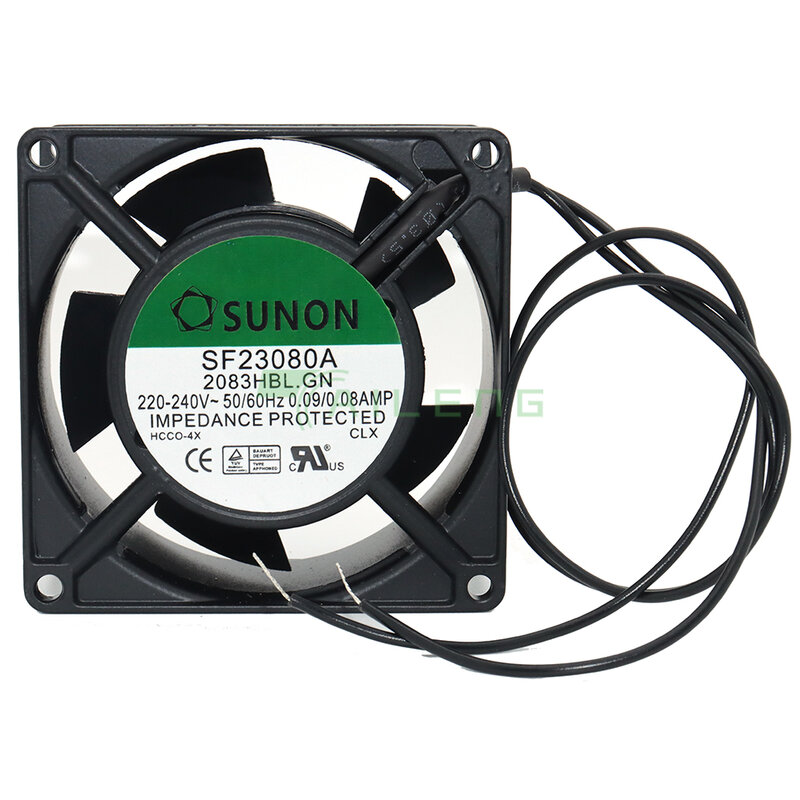 Ventilador de refrigeração do ar do armário de Sunon, ventilador do armário, SF23080A, 2083HBL, GN 8038, 220V-220V, 50Hz, 60Hz, 0,09 AMP, 0,08AMP