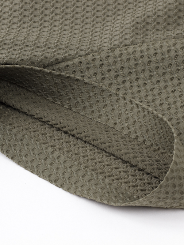 Polo da Golf in rete traspirante da uomo-Nylon elasticizzato, colletto con risvolto in tinta unita, Design geometrico |