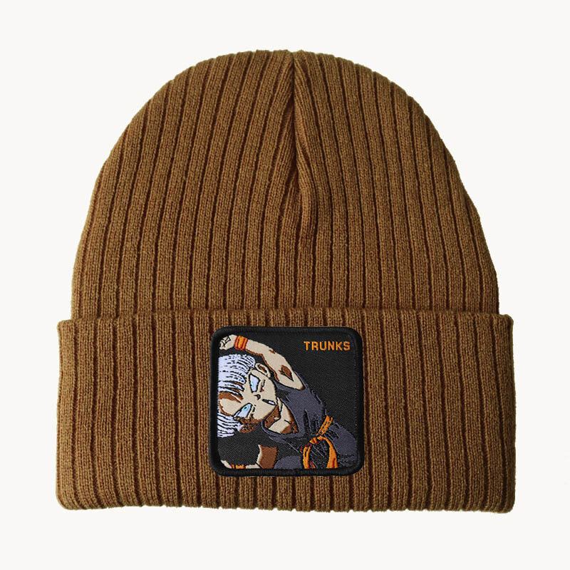 หมวกถักลายการ์ตูนแฟชั่นหมวกฮิปฮอปร้อยอินเทรนด์รุ่นคู่เจ็ดชุดสำหรับฤดูใบไม้ร่วงและฤดูหนาว