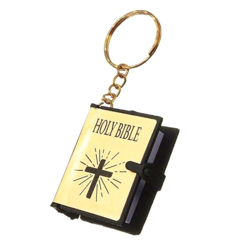 Engelse versie Mini Religieuze Christelijke sleutelhanger Miniboek voor sleutelhanger voor sleutelhanger voor sleutelhouder Bag