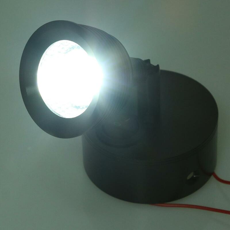 Luz giratoria de lectura LED para barco, montaje en pared para cabina Marina RV, 12V, 6000K