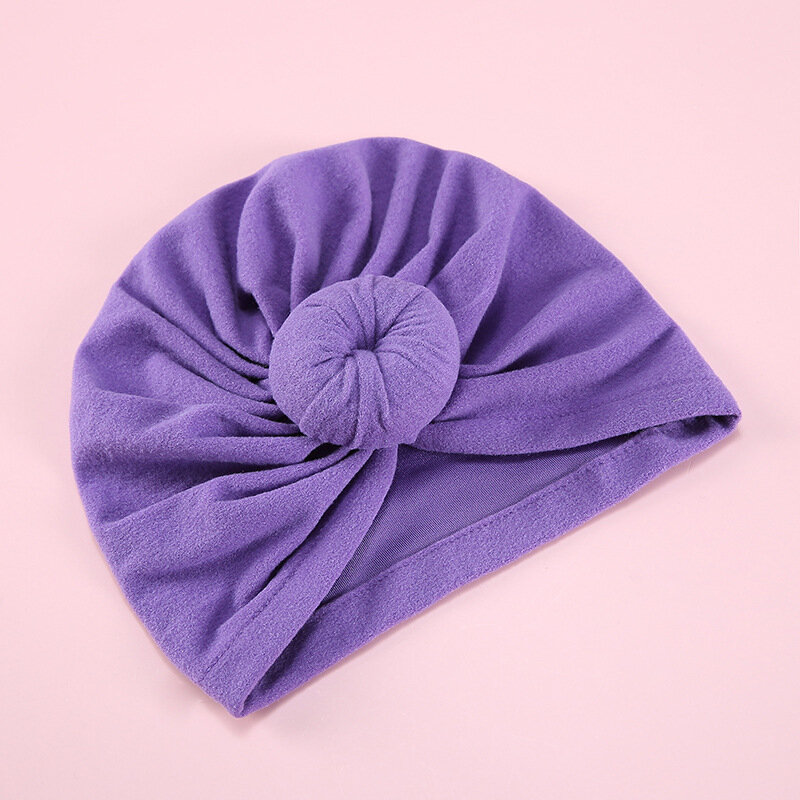 Chapéu turbante algodão para recém-nascido, cor sólida, macio, para bebé menina e menino, boné de inverno, para hospital, 2019