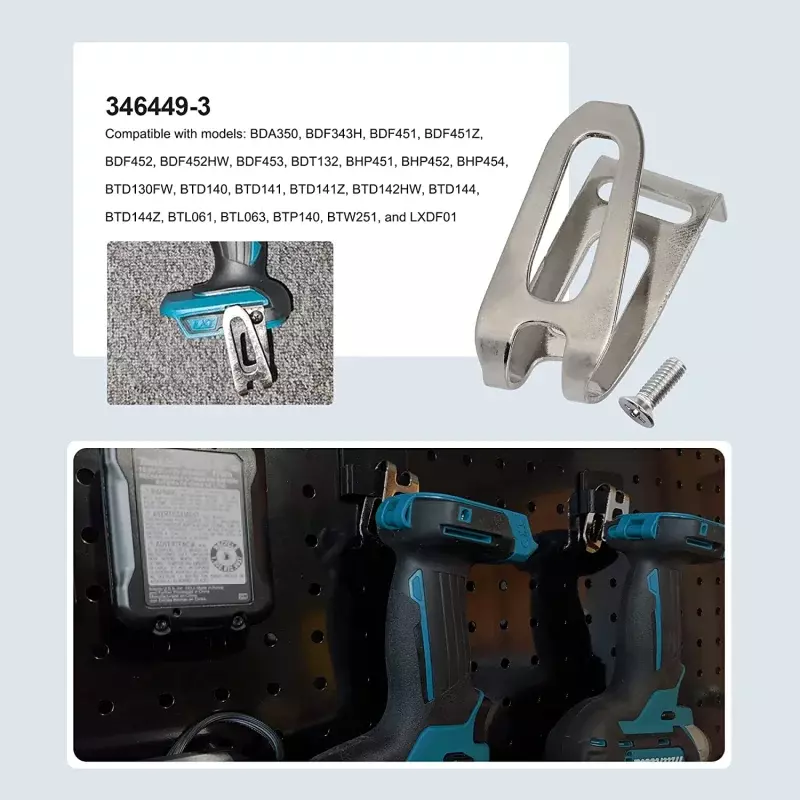 Gancho de correa de taladro eléctrico para Makita/Bosch/Dewalt/Milwaukee/Worx, Taladro Inalámbrico de 18V y 20V, soporte de llave, ganchos de Clip, pieza de herramienta