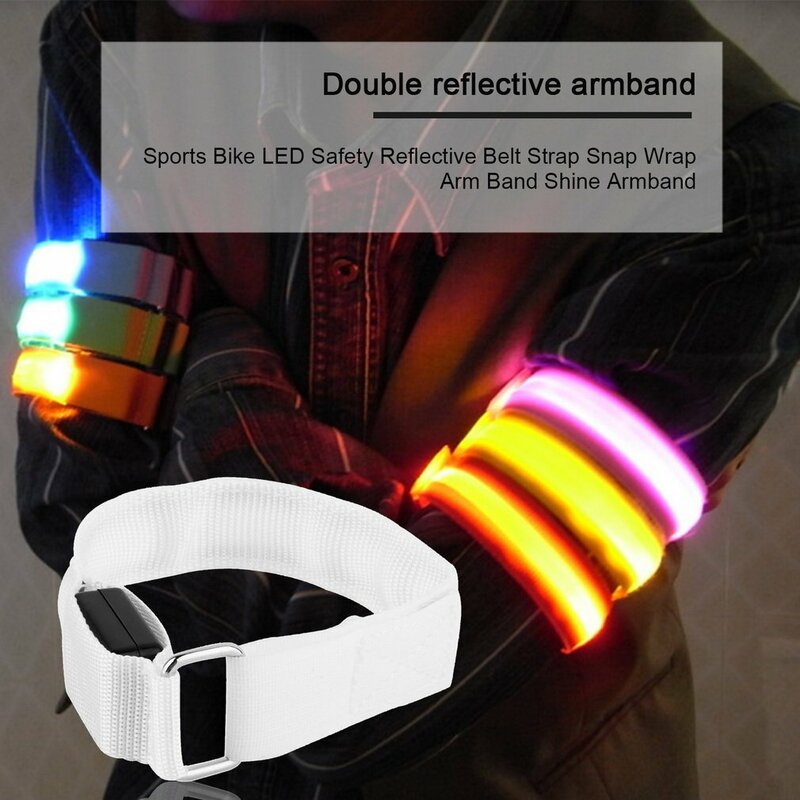 Brassard à lumière LED pour sports de nuit en plein air, ceinture de sécurité, bras, jambe, iode, bracelet, cyclisme, vélo, fête de vélo