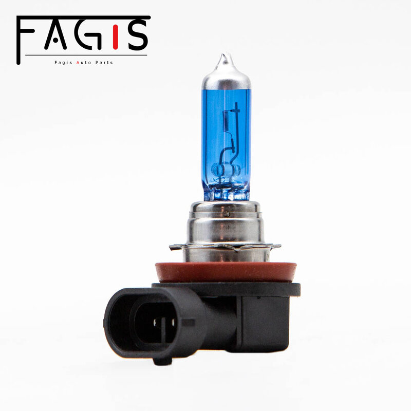 Fagis 2ชิ้น H16 12V 19W ไฟหน้ารถ PGJ19-3สีฟ้าสีขาว4800K หลอดไฟฮาโลเจนสำหรับไฟตัดหมอก