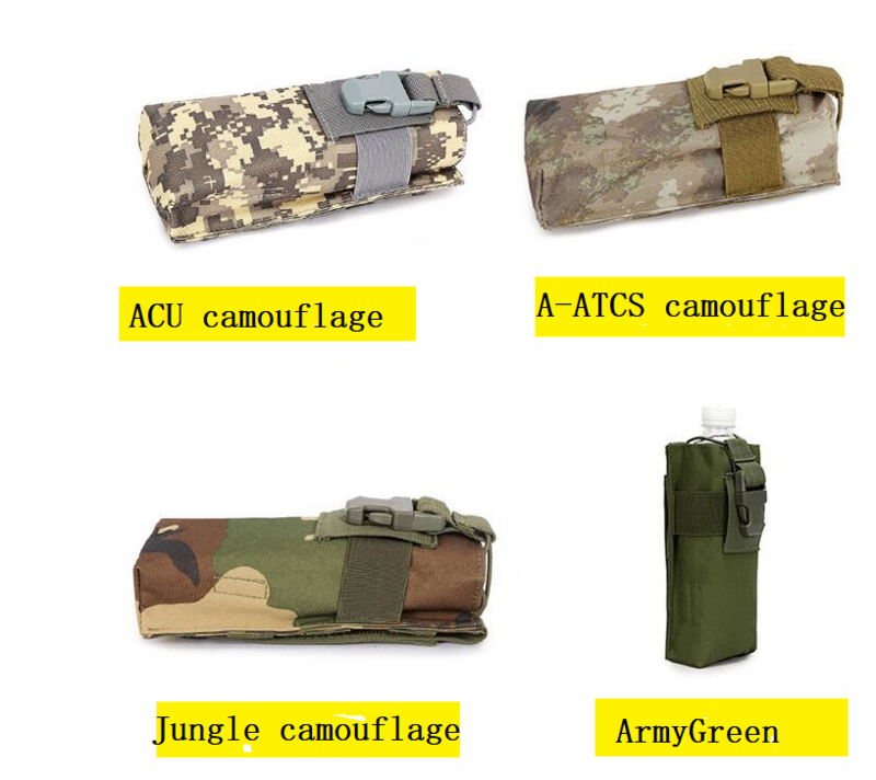 Ts TAC-SKY tático walkie-talkie saco acessórios camuflagem saco ao ar livre multifuncional garrafa de água saco molle