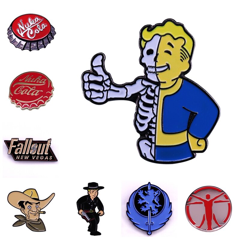 Fall-Out Enamel Pins Game Tv Seriesbrooches Set Trendy Backpack Lapel Badges Jewelry Cosplay Gifts for Boys Girls