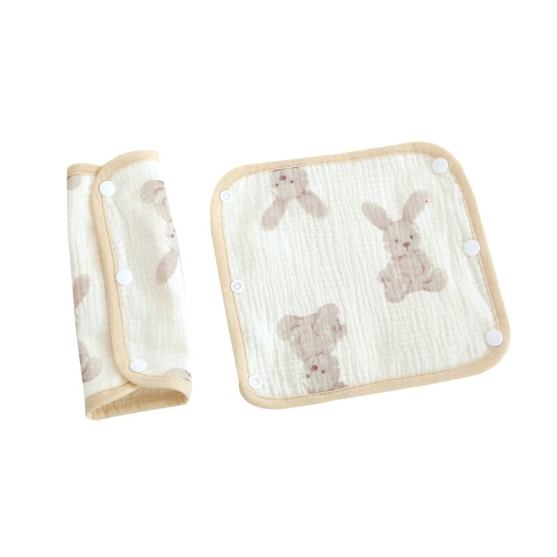 Wygodny ręcznik na ząbkowanie. 4-warstwowy bawełniany pasek dla dziecka. Wielofunkcyjny ręcznik ze śliną