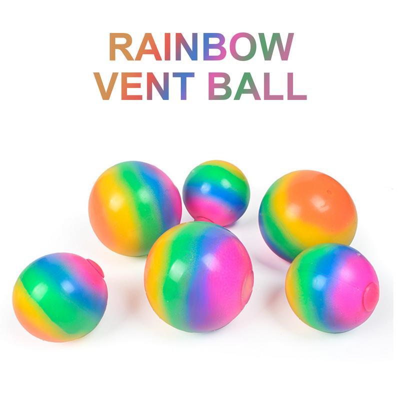 Fidget Regenboog Kleur Antistress Sensorische Reliever Ballen Speelgoed Bolletjes Stress Druk Angst Verlichting Speelgoed Voor Beide Kinderen Volwassenen