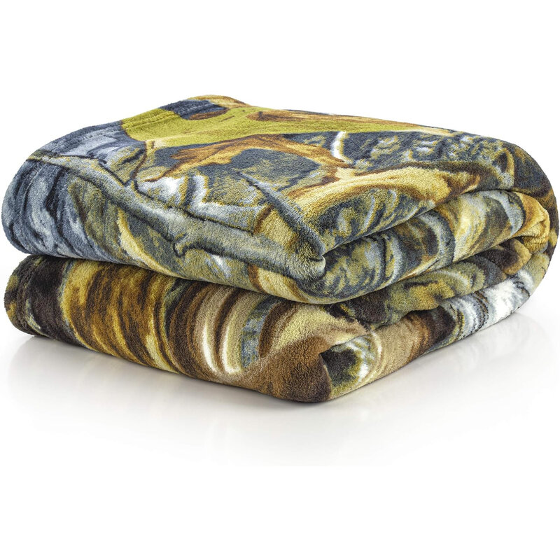 Manta de franela personalizada para hombres y mujeres, manta de ciervo de felpa ultra suave, manta de picnic, manta con aire acondicionado