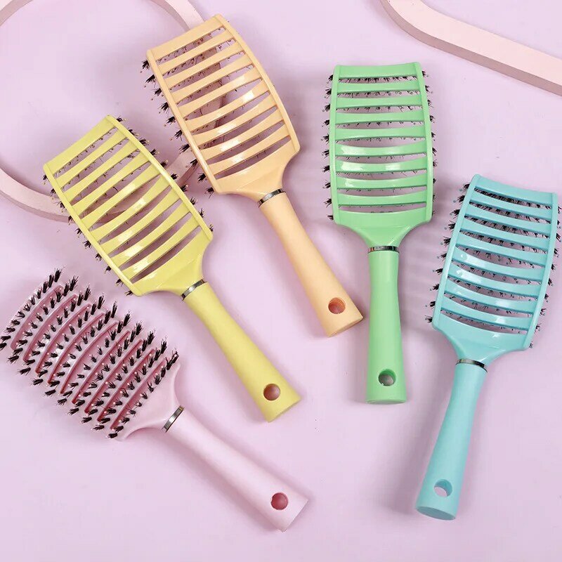 Children Wet Curly Detangle Hair Brush Hair Brush Scalp Massage Comb Hairbrush Bristle Salon Hairdressing Styling Accessories
