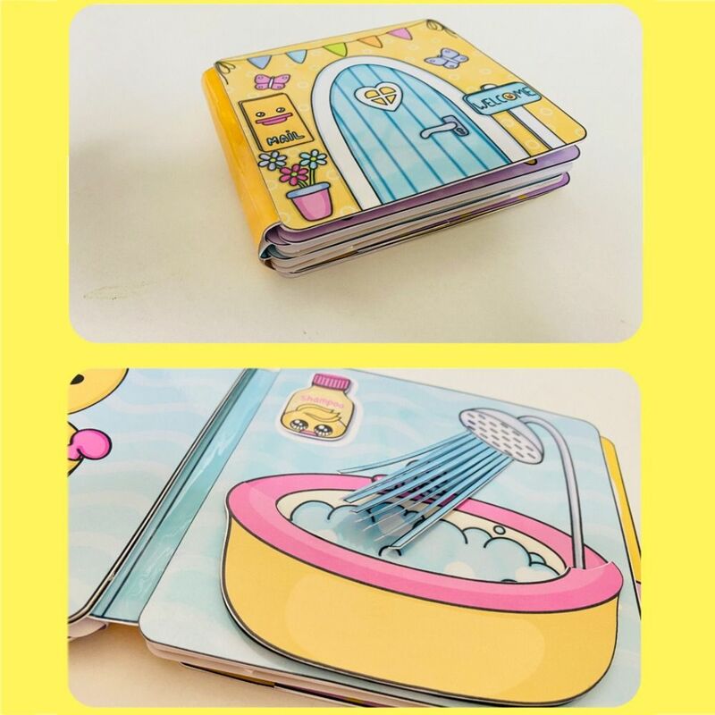 Mini Cookie Dog Sticker Jogos, Quiet Book, Handmade DIY Brinquedos, Bixiong, Casa, Little Yellow Duck, Luna, Crianças, Crianças