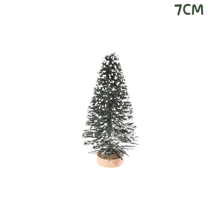 1:12 miniatur pohon Natal Mini, aksesori rumah boneka dekorasi lanskap mikro ornamen rumah Natal