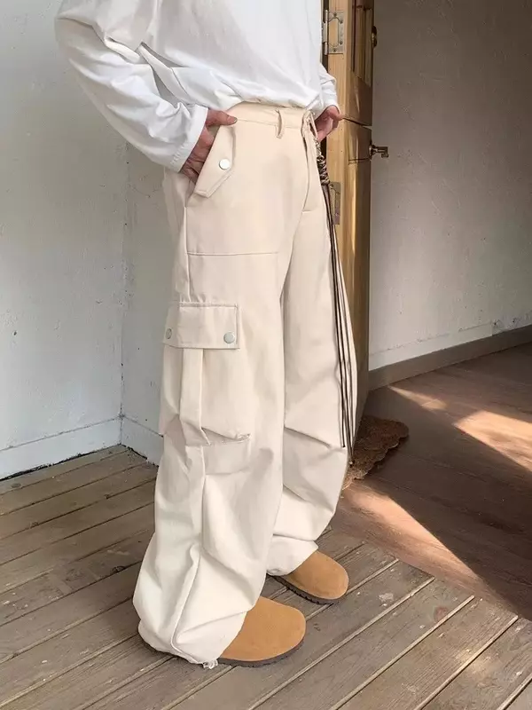 Wide Cargo Pants Men Baggy Oversize Cargo Trousers Male Oversize  Loose Casual Streetwear Hip Hop Pocket Spring