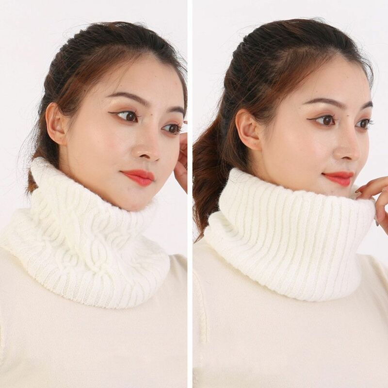 Новый вязаный шарф с имитацией воротника, женская теплая водолазка, шейный теплый съемный зимний ветрозащитный шарф