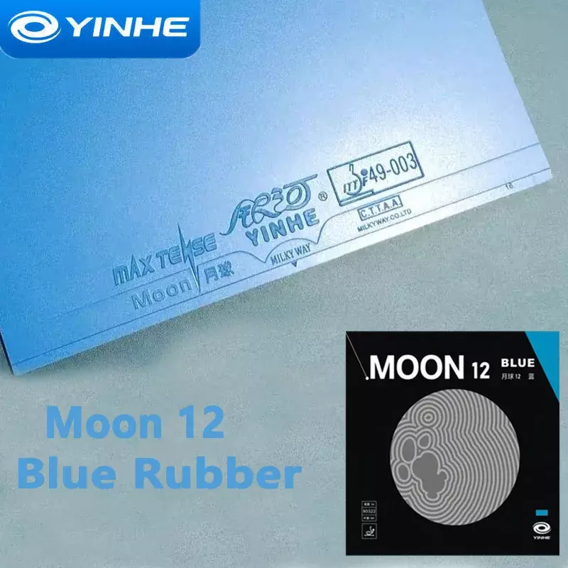 Original yinhe mond 12 blau tischtennis gummi galaxie pips-in yinhe ping pong gummi adstring ierend schwamm für rückhand