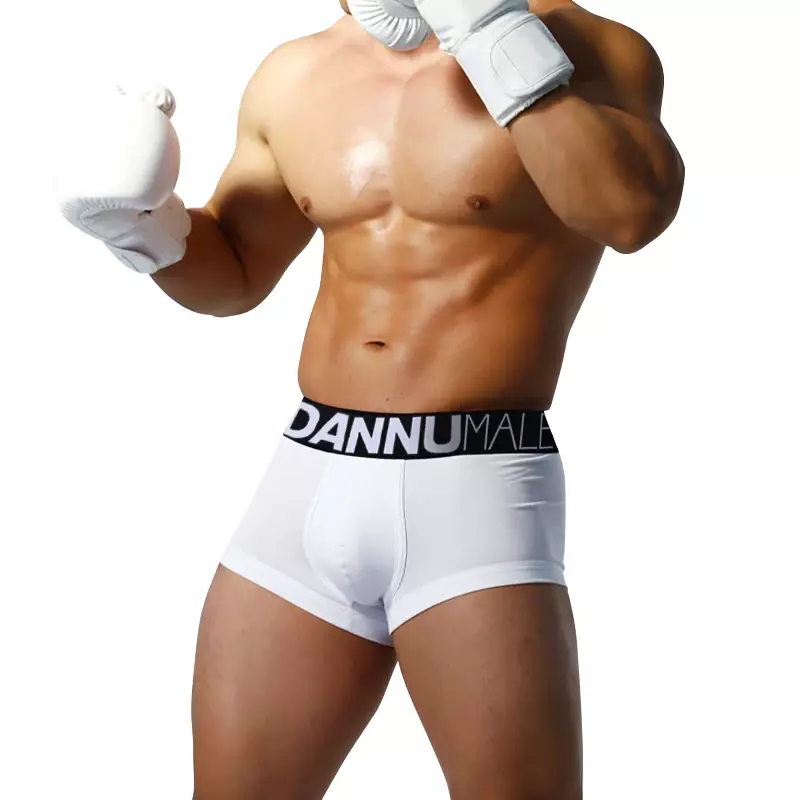 Nowe bokserki męskie bielizna bawełniana seksowne męskie spodenki męskie kalesony bokserki miękkie oddychające majtki męskie bokserki U wypukła etui