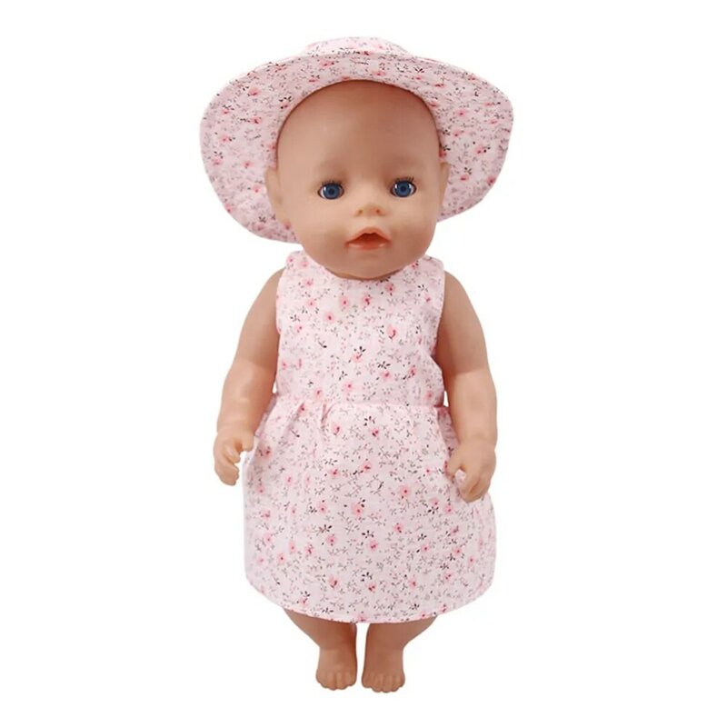Mini vestido de lazo para muñeca Rebirth de 43Cm, accesorios de muñeca de 18 pulgadas, ropa de baño, serie Rosa encantadora, regalos de juguete DIY