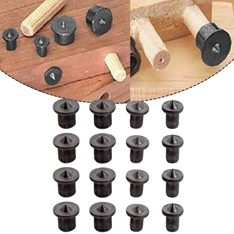 16pcs Wooden Dowel Center Punch 6/8/10/12mm Wood Drill Hole Tenon Center Steel Power Tools Punch Replacement Accessories