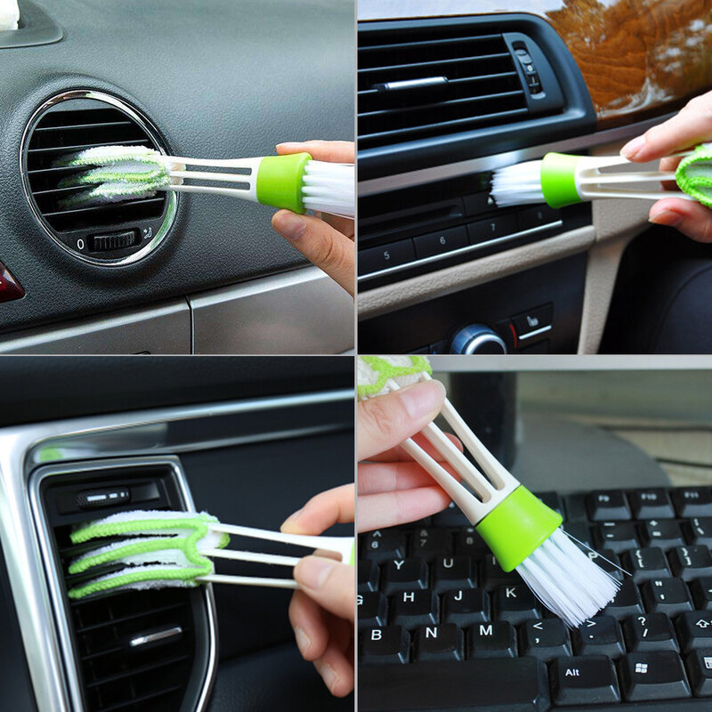 Car Cleaning Brush Air Conditioning Vent Brush Cleaning Air Outlet Vent Wash Brushes Universal Car Interior Detailing Tool