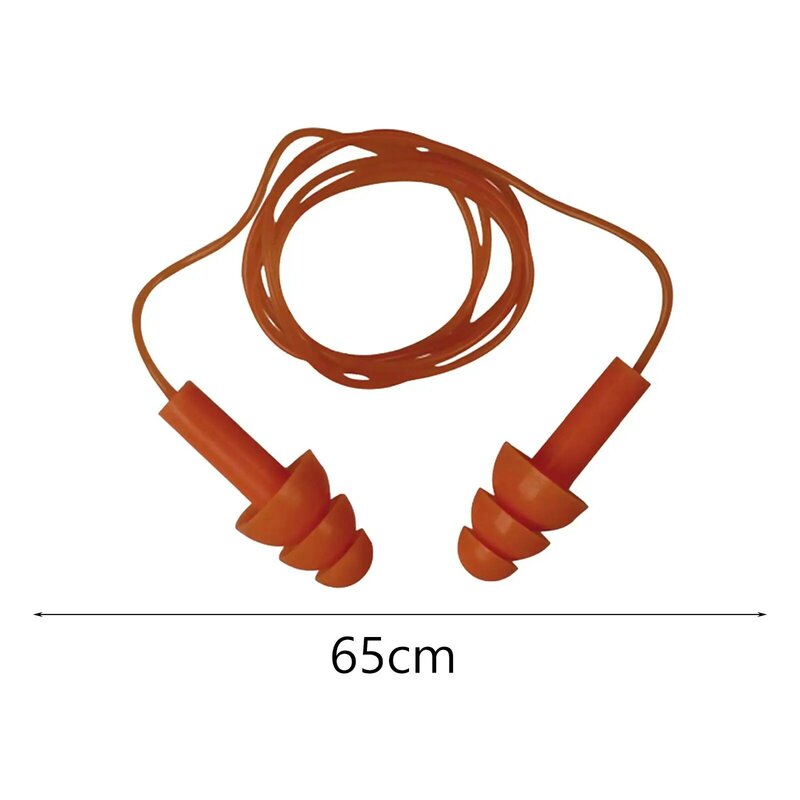 Tampões de silicone com cordão Proteção auditiva confortável Tampões com fio macio Tampões para concentração de estudo