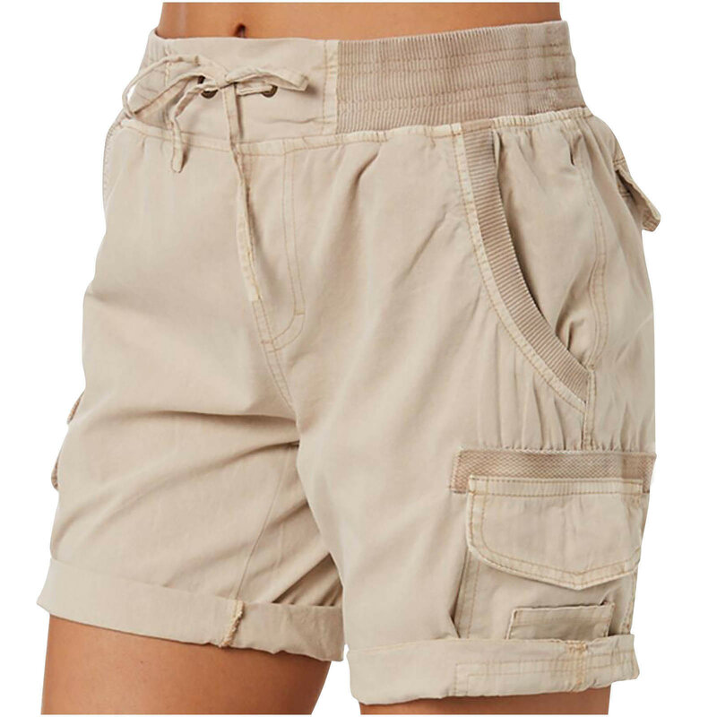 Fashion Queen Printed Women's Cargo Shorts Stretch Golf Active Work Shorts Outdoor Summer Shorts with Pockets