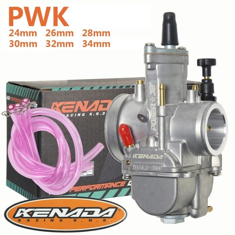 KENADA 레이싱 오토바이 범용 카브레타, 미쿠니 PWK 카브 스쿠터 ATV, 파워 제트 더트 바이크 포함, 24mm, 26mm, 28mm, 30mm, 32mm, 34mm