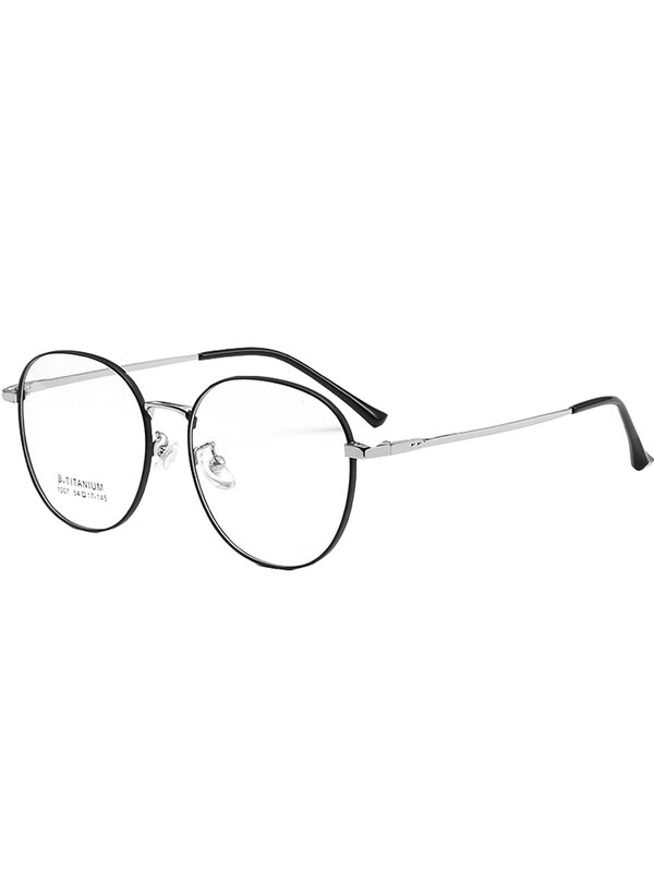 Monture de lunettes de myopie en titane pur ultra léger pour hommes et femmes, monture ronde en alliage de titane, monture de lunettes à jante masculine
