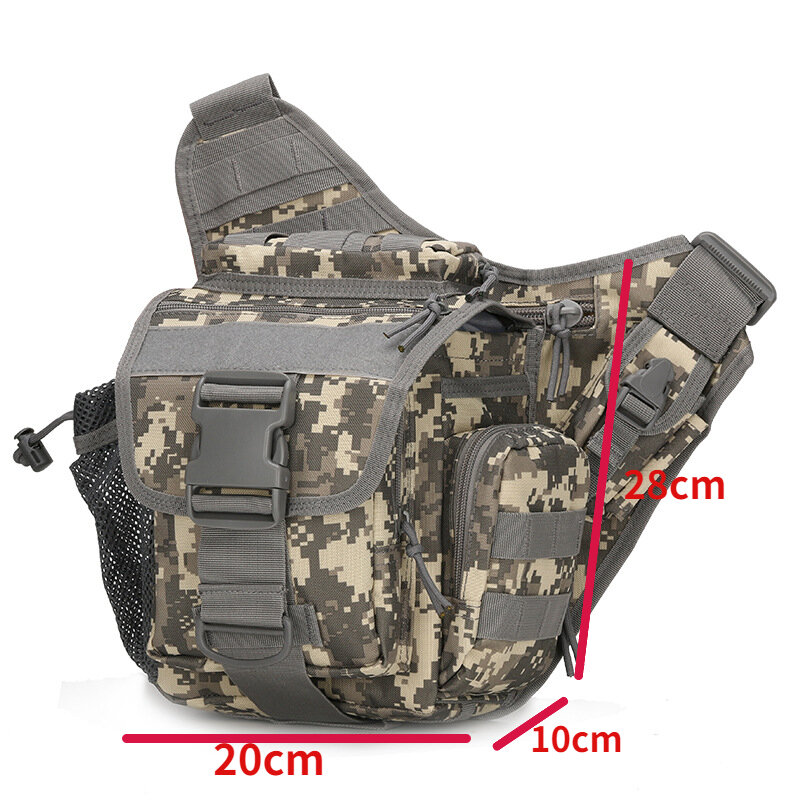 800D Nylon Outdoor Sports Shoulder Bags Chic Multi-function Fishing Hunting Waist Packs Large Capacity Tactical Crossbody Bags