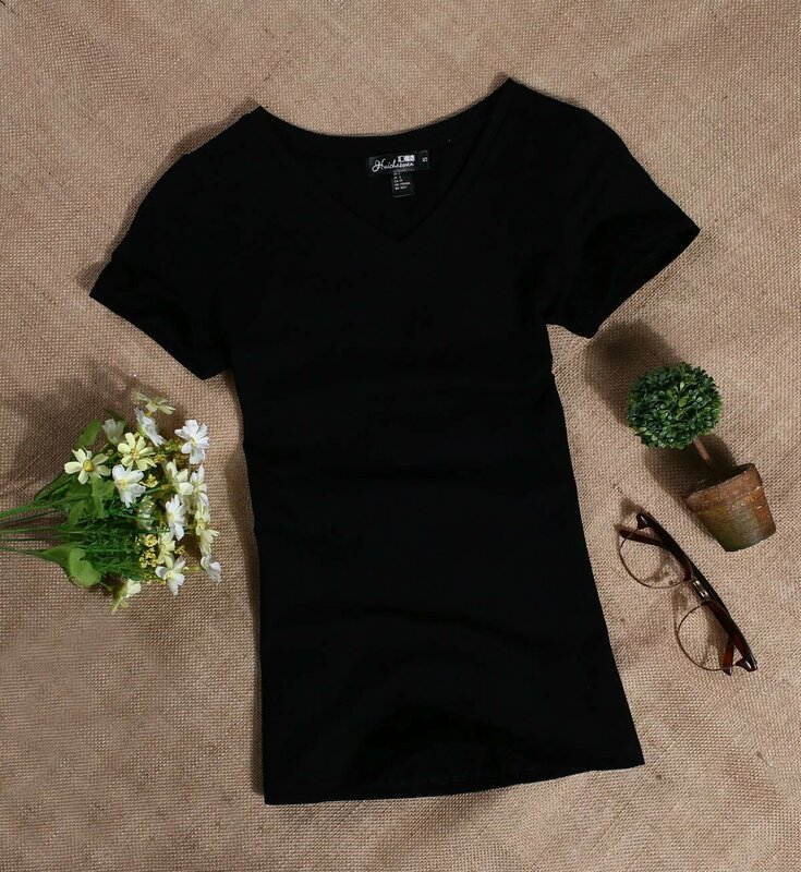 T-Shirt damski MRMT 2024 damska damska z krótkim rękawem Slim jednolity kolor proste czyste koszulki damskie T-Shirt dla kobiet