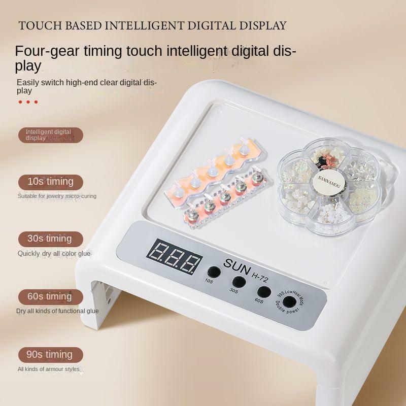 Uv Led Nail Drying Lamp for Manicure Fast Curing Gel Nail Polish 72 Leds Professional Foldable Hand Pillow Nail Art Lamp