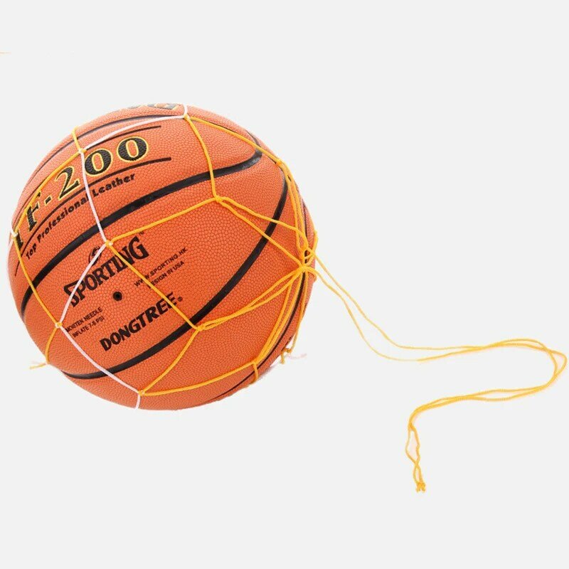 Tas jaring sepak bola, nilon penyimpanan tebal bola tunggal membawa peralatan portabel olahraga luar ruangan sepak bola basket bola voli