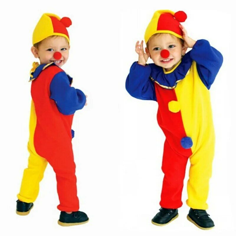 Bazzery carnevale Clown circo Cosplay costumi Halloween bambini bambini ragazzi ragazze Baby festa di compleanno vestito