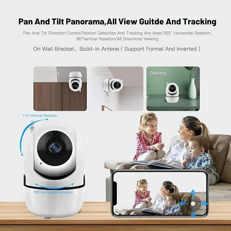Telecamera IP WIFI 5GHZ HD 1080P Smart Home Security Cam Auto Track visione notturna rete di sorveglianza Wireless Baby Monitor Camera