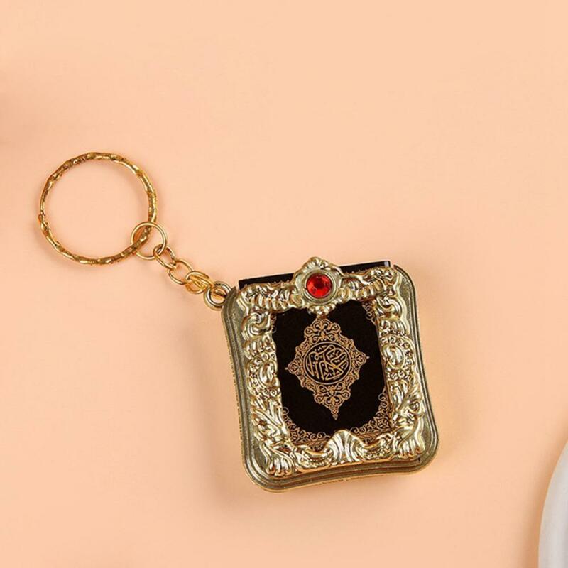 Mini pendentif musulman islamique, porte-clés, livre d'arche de coran, vrai papier, peut lire, petits bijoux religieux