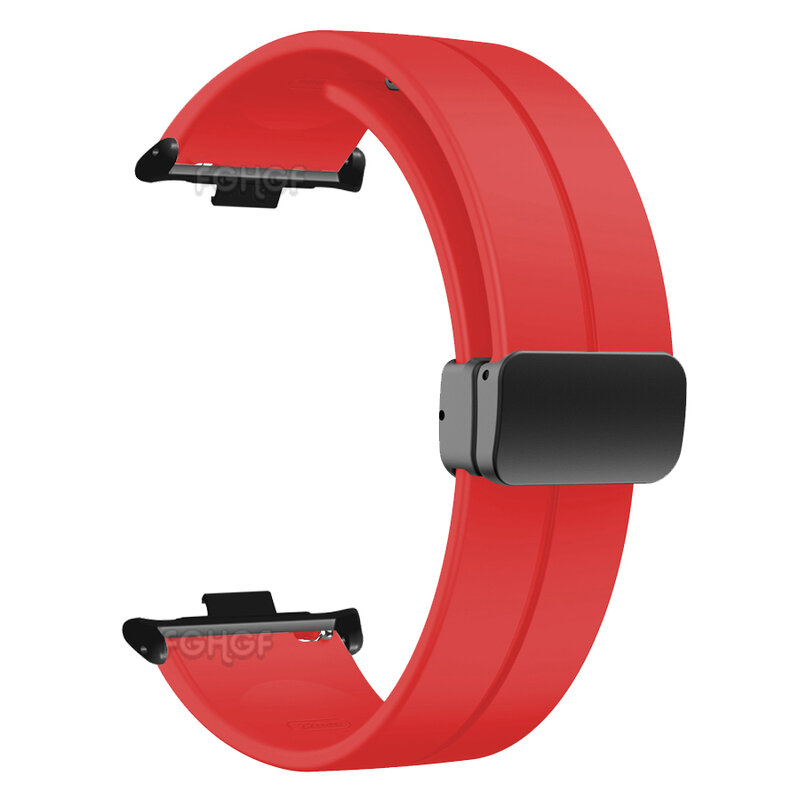 Gelang silikon untuk Redmi Watch 4 tali magnetik Gelang gesper lipat untuk Redmi Watch 4 SmartWatch Band Pulseira Aksesori